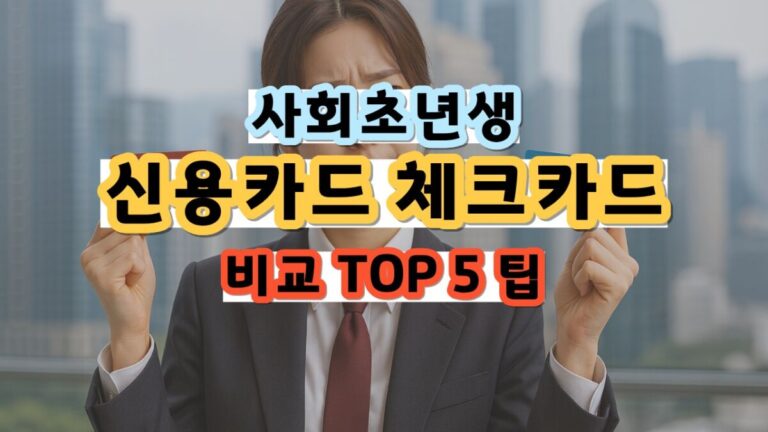 신용카드 체크카드 비교