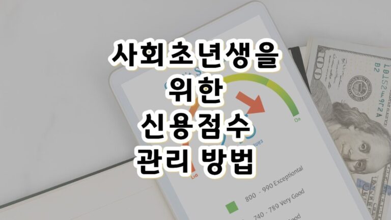 신용점수 관리