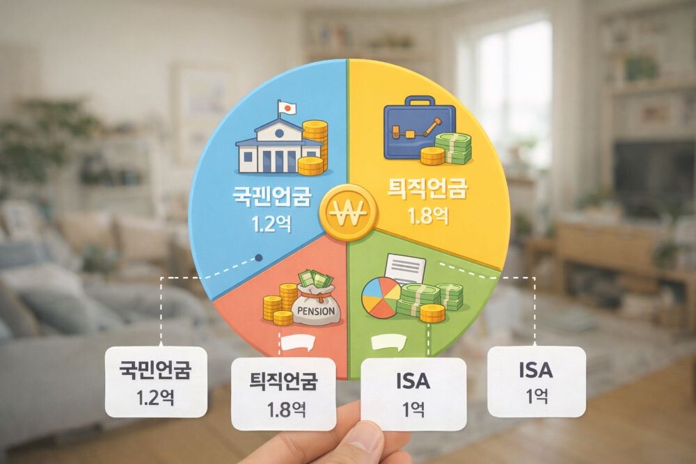 노후 대비 금융상품 비교 7가지 핵심 – 국민연금·퇴직연금·ISA·IRP 추천 이유 3 ChatGPT Image 2026년 2월 17일 오후 06 30 39