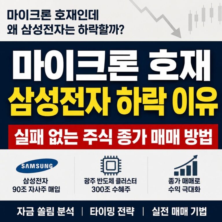 마이크론 호재 삼성전자 하락 이유