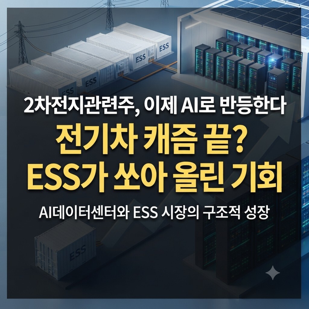 2차전지관련주 반등? AI데이터센터 ESS대장주 투자 전략 3가지 1 2차전지관련주