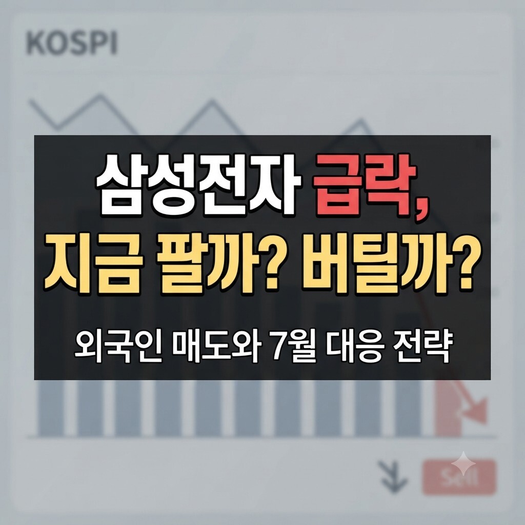삼성전자 주가 전망, 7월 급락 원인과 PBR 0.7배 분할 매수 전략 (feat. SK하이닉스) 1 삼성전자 주가 전망